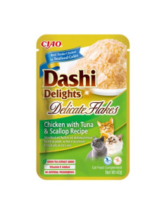 Inaba Cat Dashi Delights Flakes - Chicken Tuna & Scallop 40g