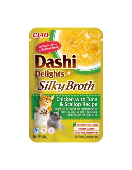 Inaba Cat Dashi Delights Silky - Chicken Tuna & Scallop 40g