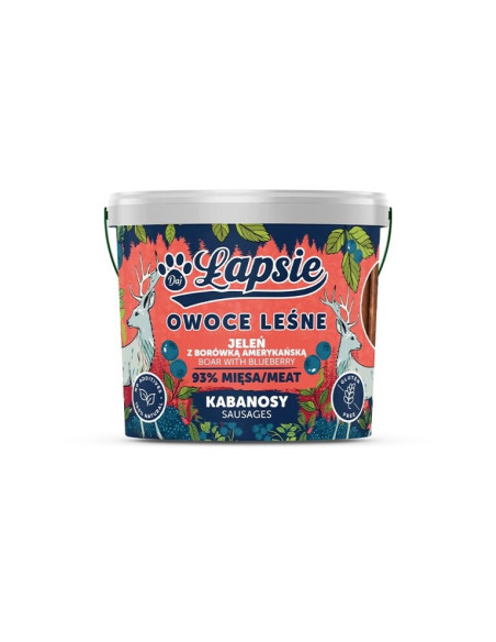 Łapsie Kabanosy Jeleń z Borówką 160g