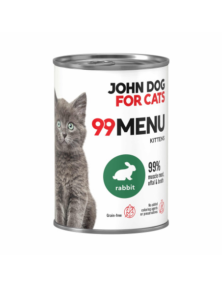 John Dog for Cats 99 MENU Kitten - Królik 400g