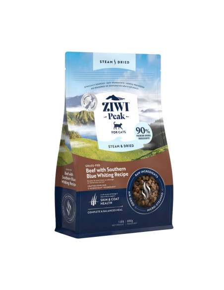 Ziwi Peak Cat Steam & Dried - Wołowina z błękitkiem południowym 800g