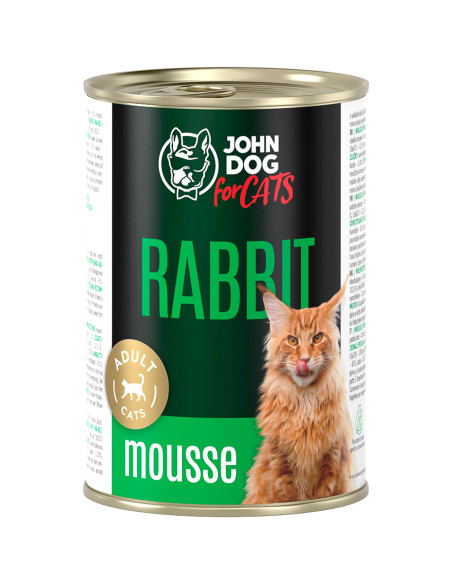 John Dog for Cats Mus - Królik 400g