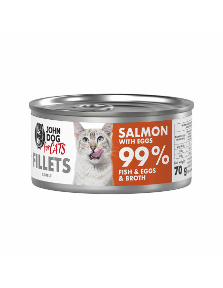 John Dog for Cats Filety - Łosoś z jajkami 70g