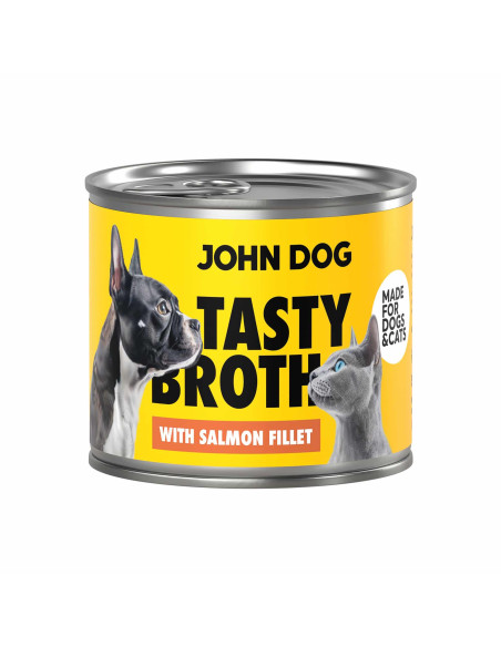 John Dog for Cats & Dogs Tasty Broth - Zupa z filetem z łososia 140g