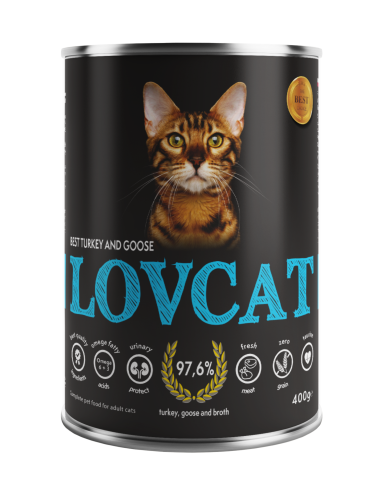 LOVCAT Best Turkey & Goose - Indyk z gęsią 400g