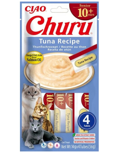 Inaba Cat Churu for Senior - Tuna Recipe 4x14g...