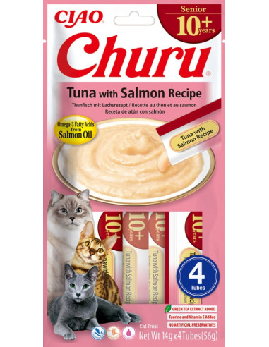 Inaba Cat Churu for Senior - Tuna with Salmon...