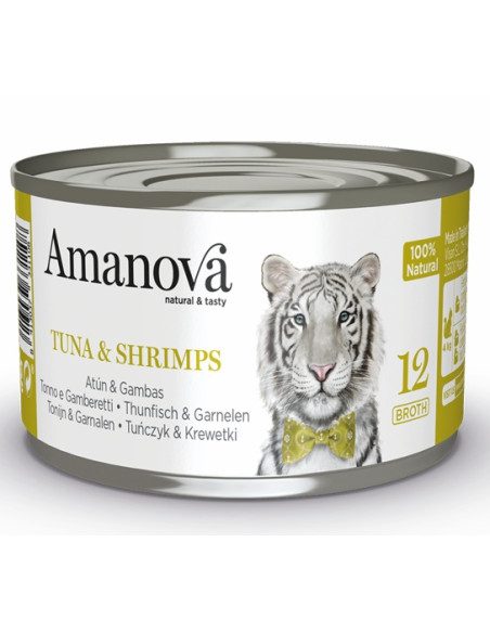 Amanova Cat Tuna & Shrimps - Tuńczyk i krewetki w bulionie 70g
