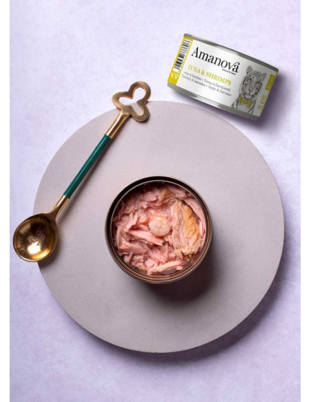Amanova Cat Tuna & Shrimps - Tuńczyk i krewetki w bulionie 70g