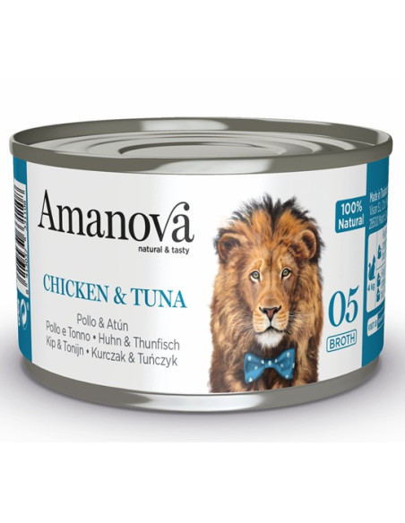 Amanova Cat Chicken & Tuna - Kurczak i tuńczyk w bulionie 70g