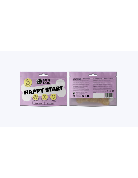 John Dog Happy Start - Kość do żucia z królikiem 12 cm
