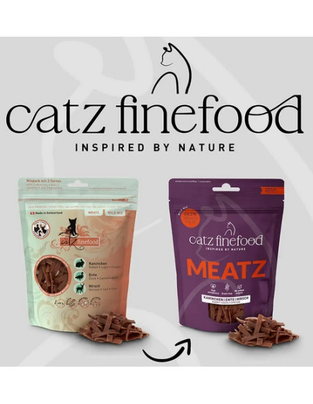Catz Finefood Meatz Wild Mix - królik, kaczka, jeleń 45g