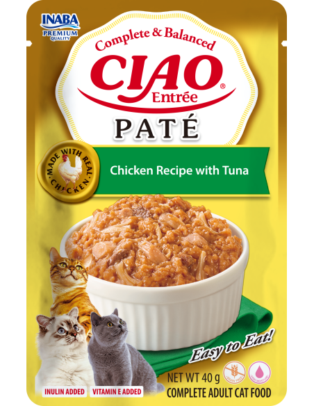 Inaba Cat Ciao Entrée Pate - Chicken Recipe with Tuna 40g
