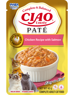 Inaba Cat Ciao Entrée Pate - Chicken Recipe with Salmon 40g