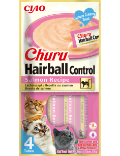 Inaba Ciao Churu Hairball Control dla kota - Salmon 4x14g