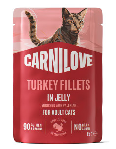 Carnilove Cat Jelly Turkey - Indyk z walerianą w...