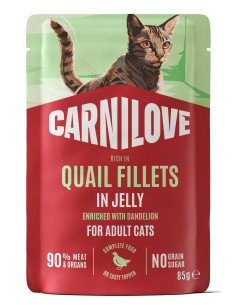 Carnilove Cat Jelly Quail - Przepiórka z mniszkiem...