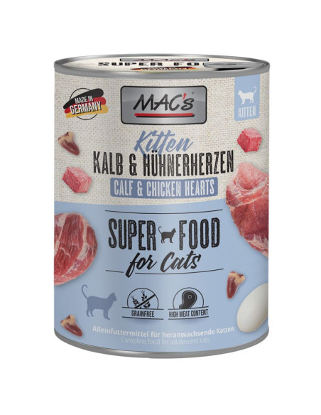 MAC's Kitten Cielęcina i kurze serca 800g