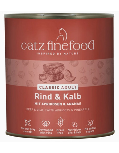 Catz Finefood Classic N.07 Wołowina i cielęcina...