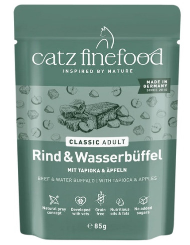 Catz Finefood Classic Wołowina i bawół wodny 85g