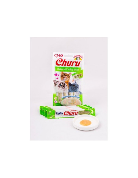 Inaba Ciao Churu dla kota - Kurczak i przegrzebki 4x14g