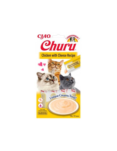 Inaba Ciao Churu dla kota - Kurczak i ser 4x14g