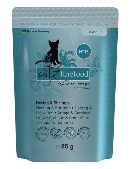 Catz Finefood Classic N.13 Śledź i krewetki 85g