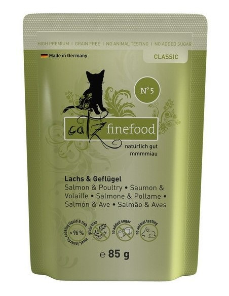 Catz Finefood Classic N.05 Łosoś i drób 85g