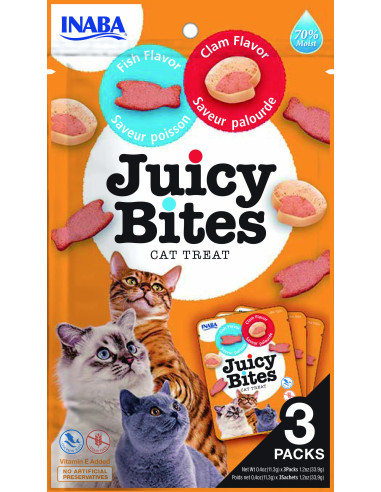 Inaba Wilgotne przysmaki Juicy Bites - Ryba i małże