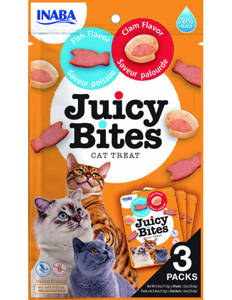 Inaba Wilgotne przysmaki Juicy Bites - Ryba i małże