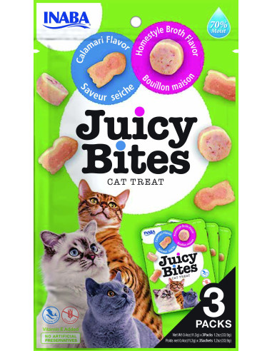 Inaba Wilgotne przysmaki Juicy Bites - Bulion i kalmary