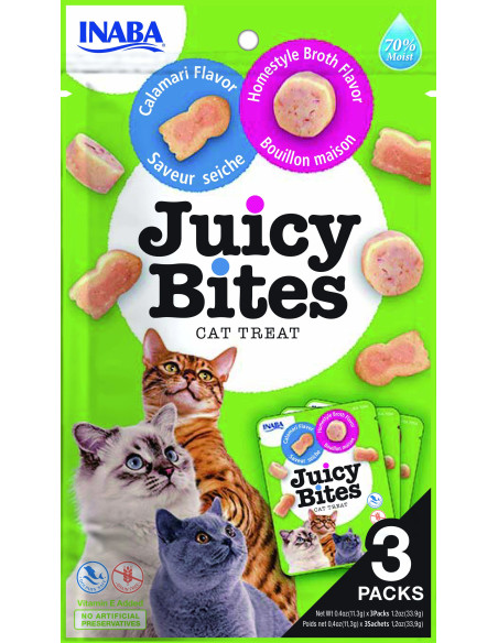Inaba Wilgotne przysmaki Juicy Bites - Bulion i kalmary