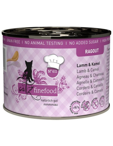 Catz Finefood Ragout N.611 Jagnięcina i Wielbłąd 190g