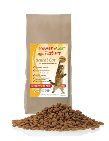 Power of Nature Natural Cat Meadowland Mix - Kurczak, indyk, łosoś 2kg